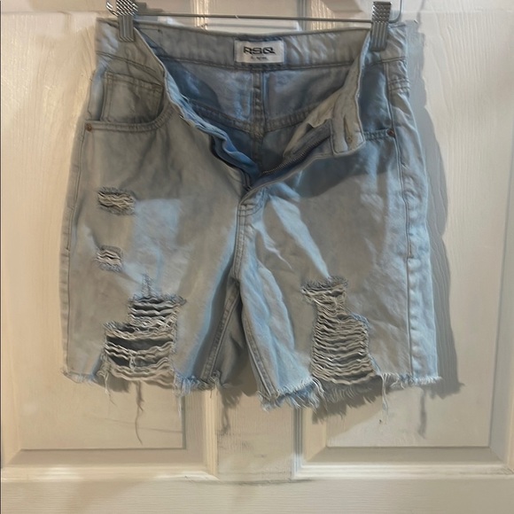 RSQ Pants - RSQ Light Blue Distressed Denim Shorts